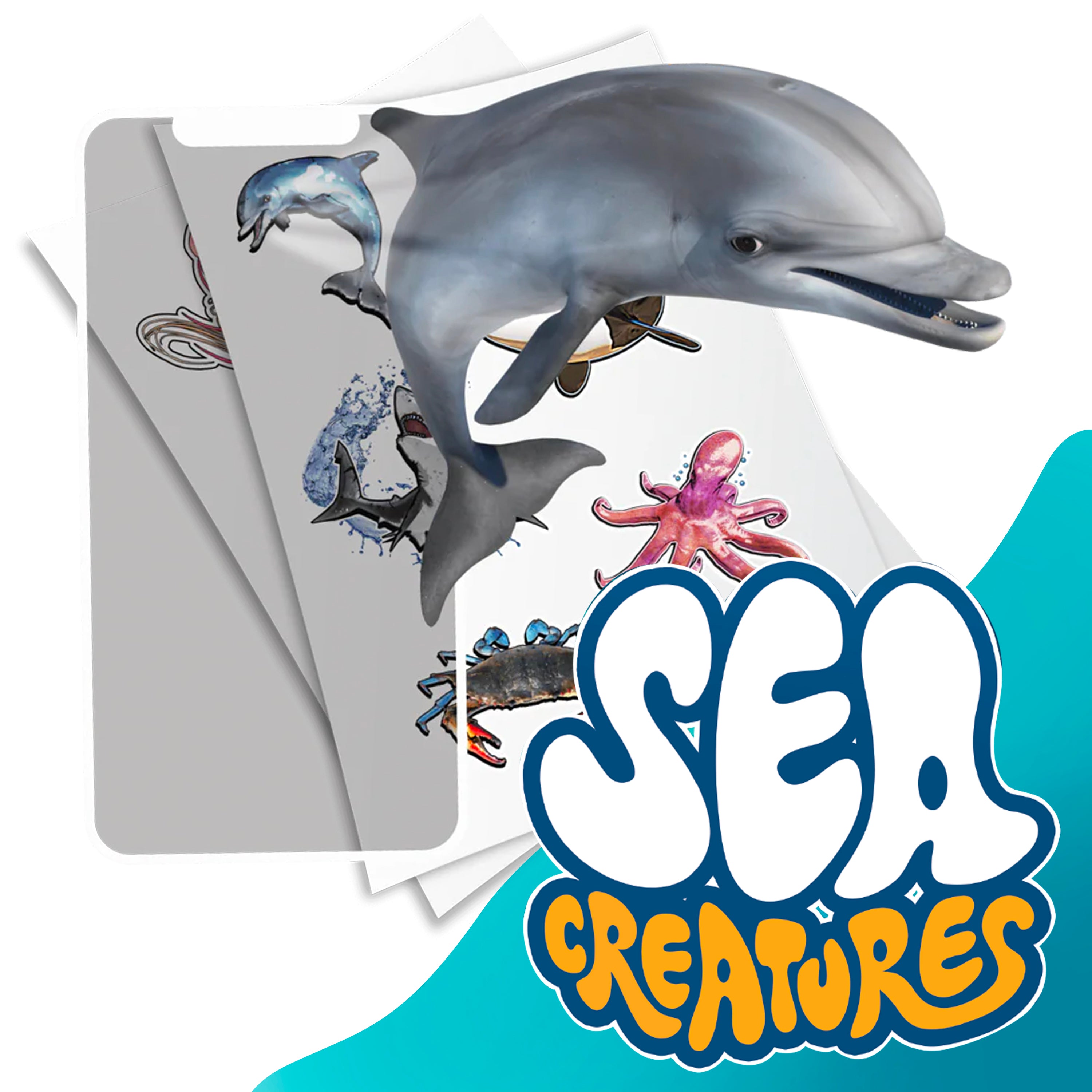 HoloToyz - Sea Creatures AR Stickers