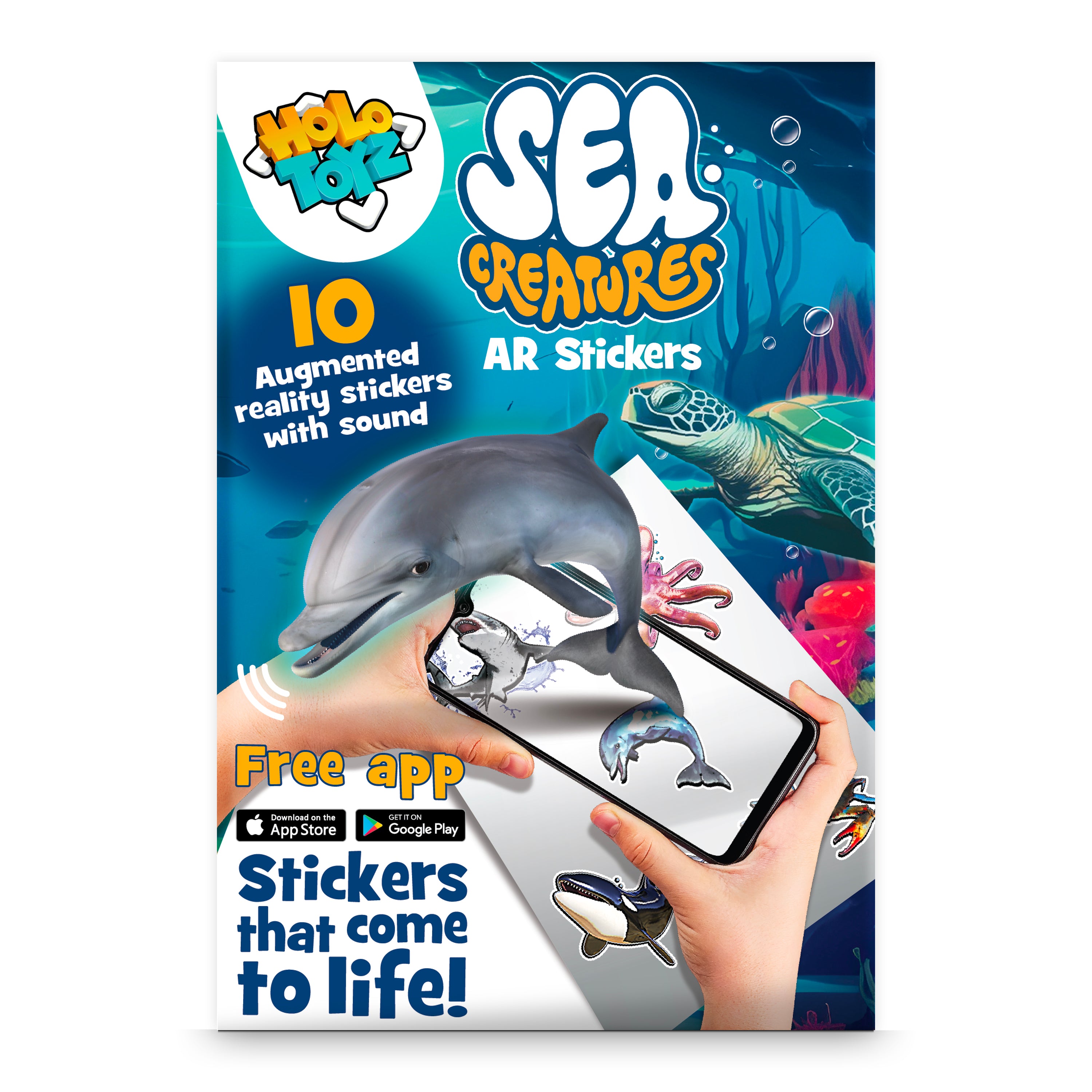 HoloToyz - Sea Creatures AR Stickers