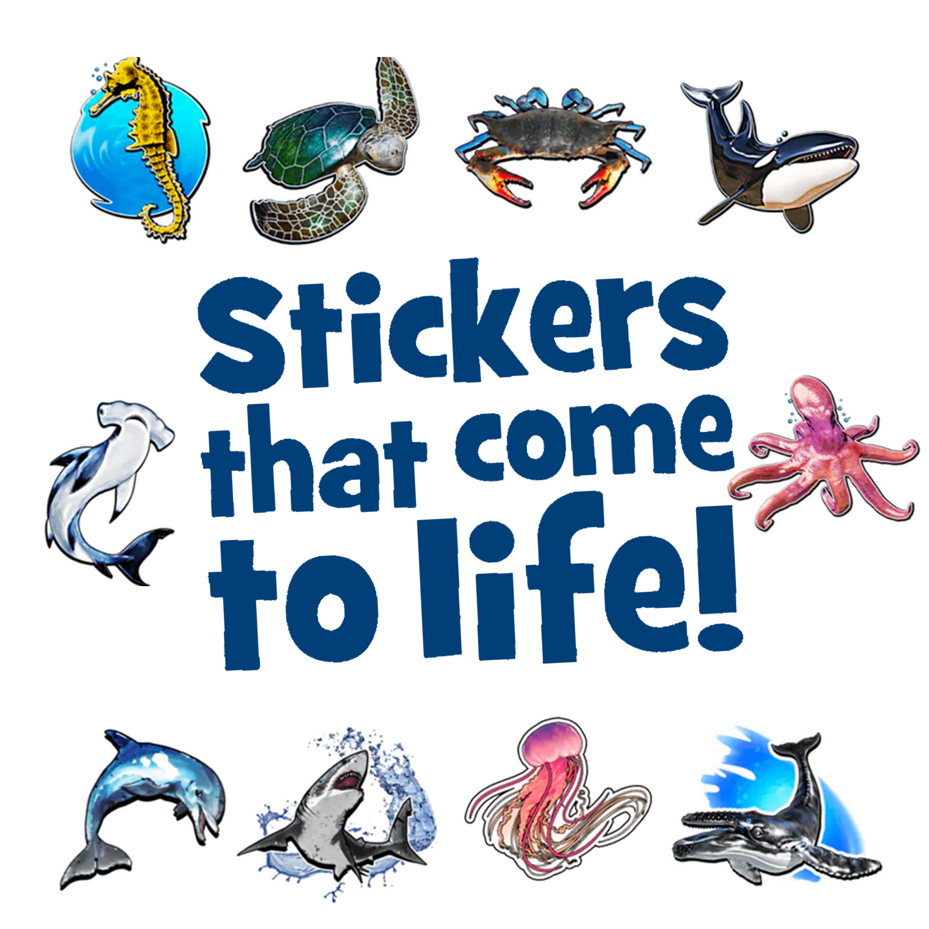 HoloToyz - Sea Creatures AR Stickers