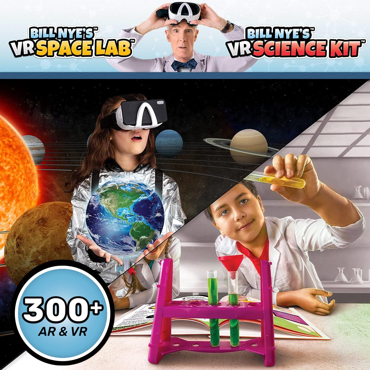 Bill Nye's Virtual Reality 2 in 1 Bundle Pack - VR Space Lab & Science Kit