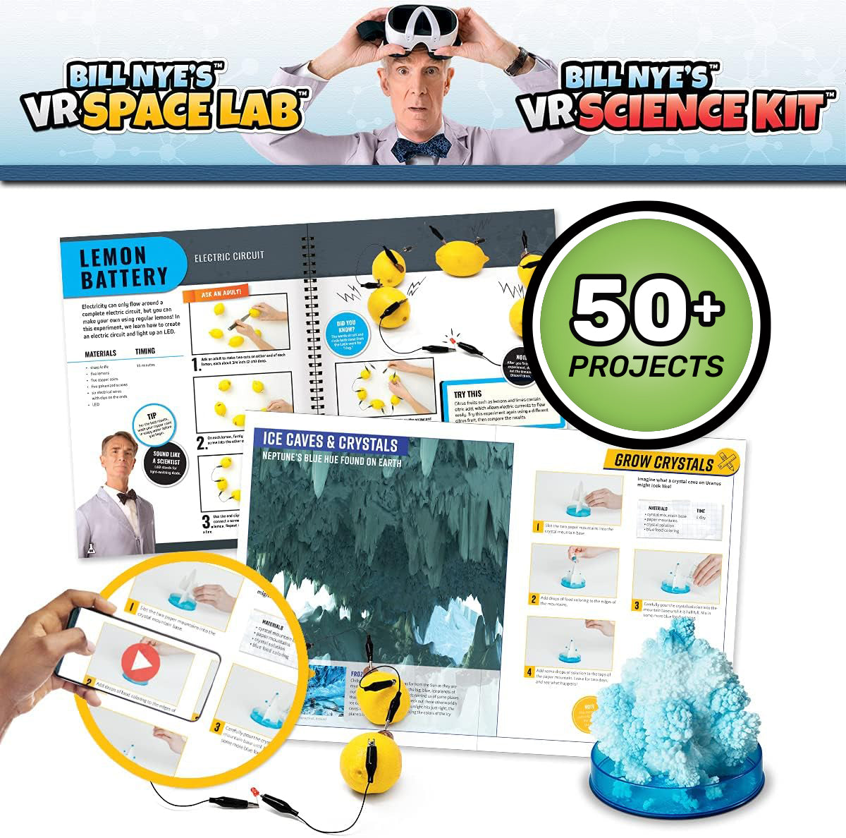 Bill Nye's Virtual Reality 2 in 1 Bundle Pack - VR Space Lab & Science Kit