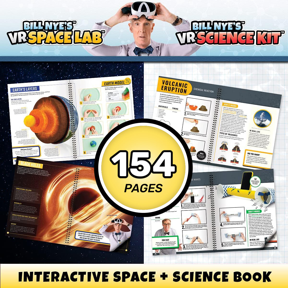 Bill Nye's Virtual Reality 2 in 1 Bundle Pack - VR Space Lab & Science Kit